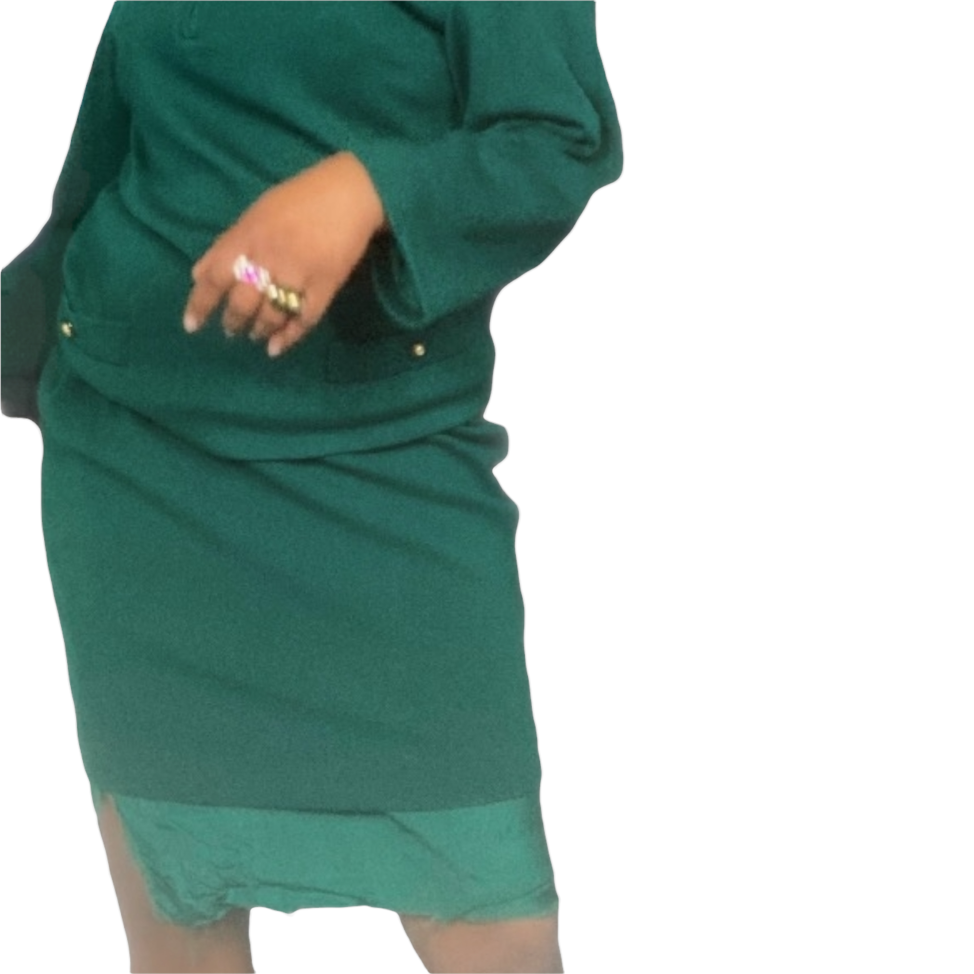 Gucci Vintage Wool Jersey Leisure Skirt Suit size 44