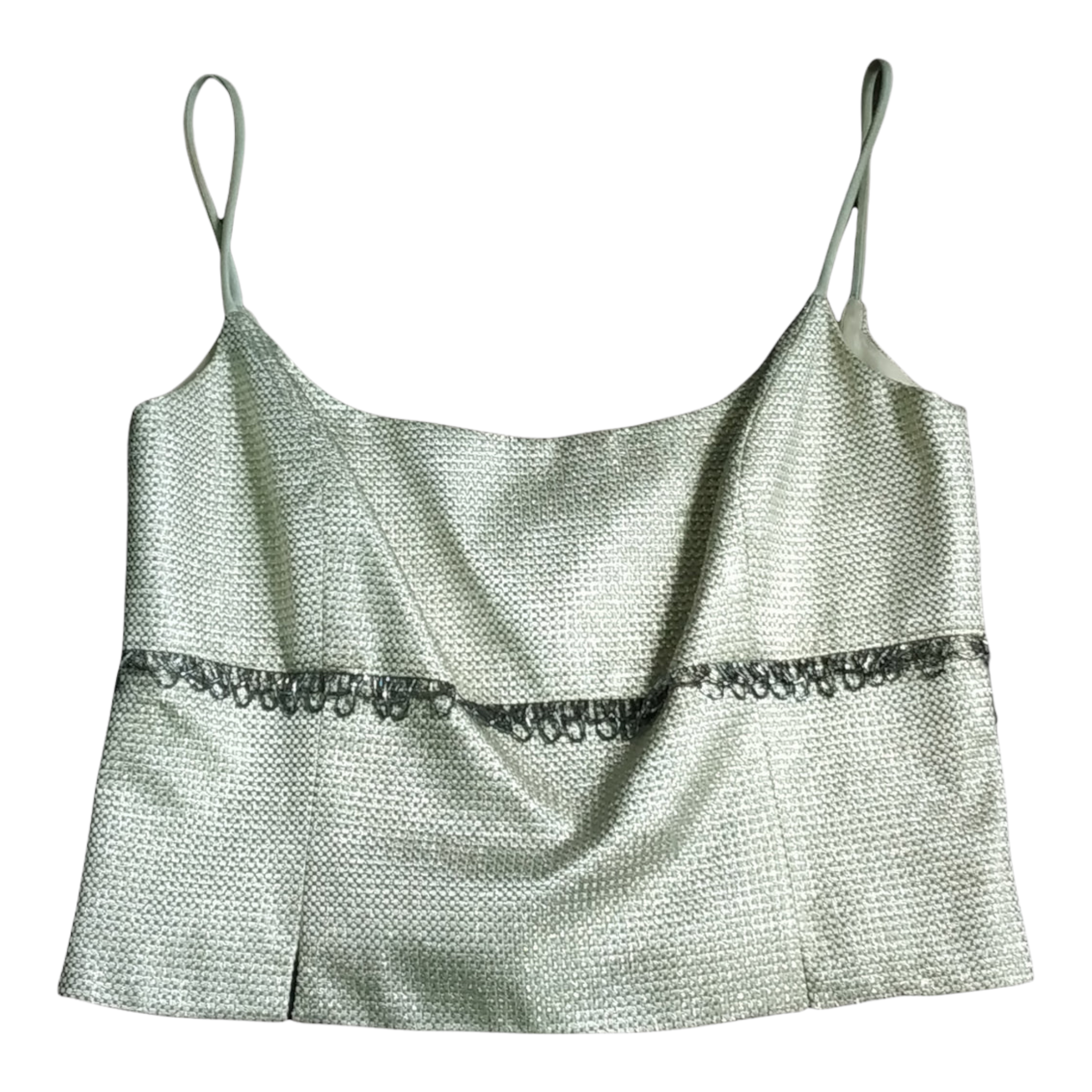 Michelangelo Metallic Bodice Top Size 18