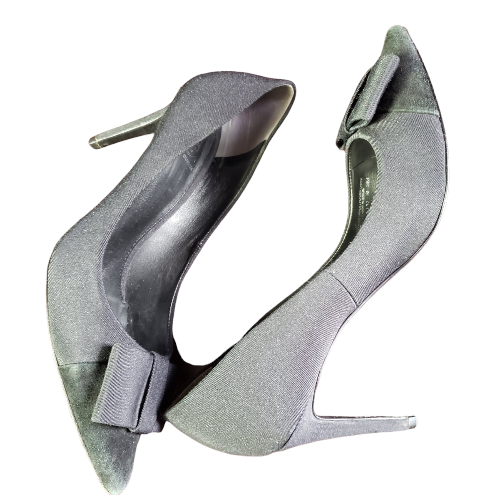 Tory Burch Aria Grossgrain Black Pumps Size 9