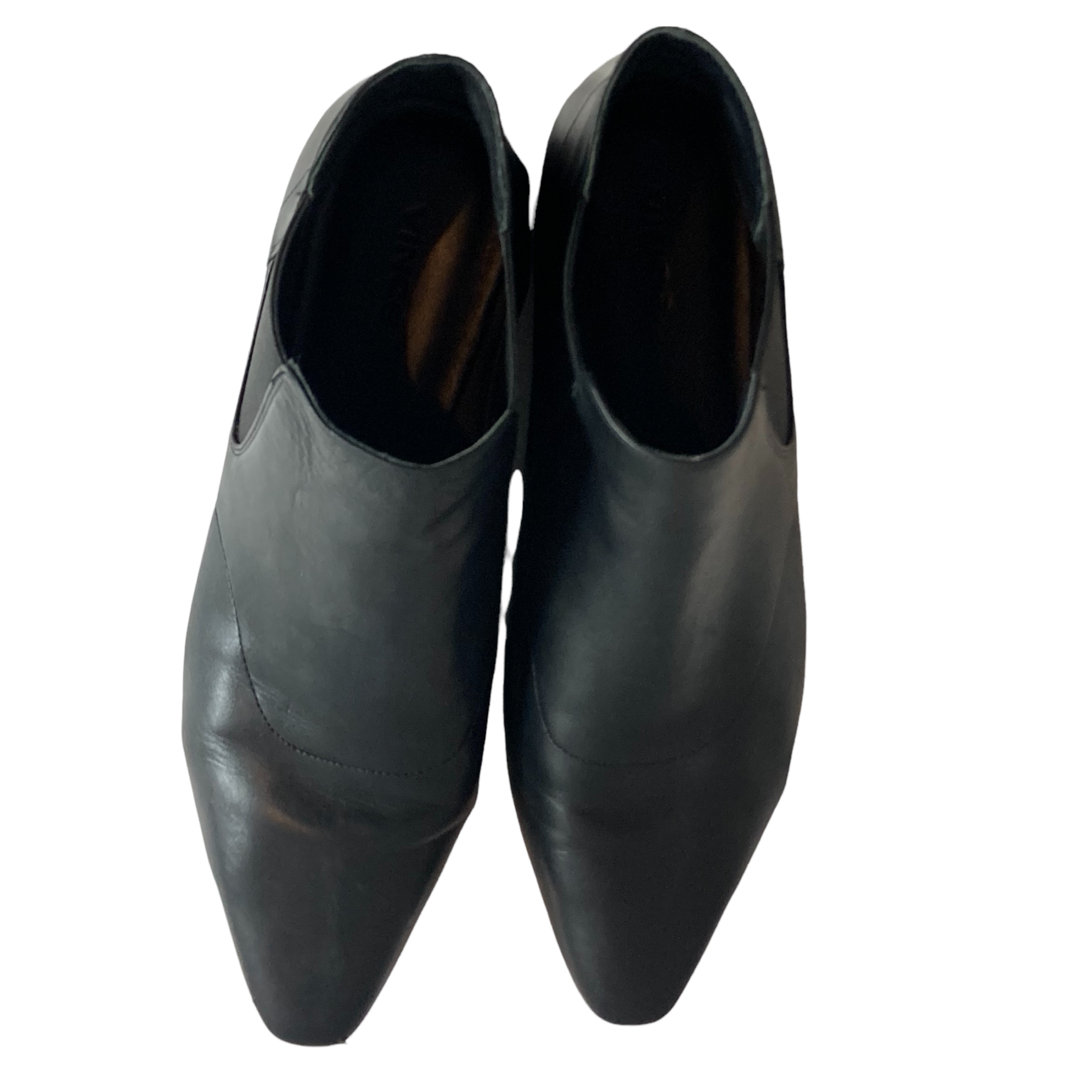 Vince Chelsea Black Leather Booties Size