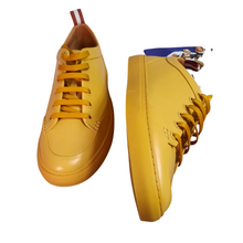 Load image into Gallery viewer, Bally Helliot Dip Dyed Sneaker Gold Sand Size 8.5
