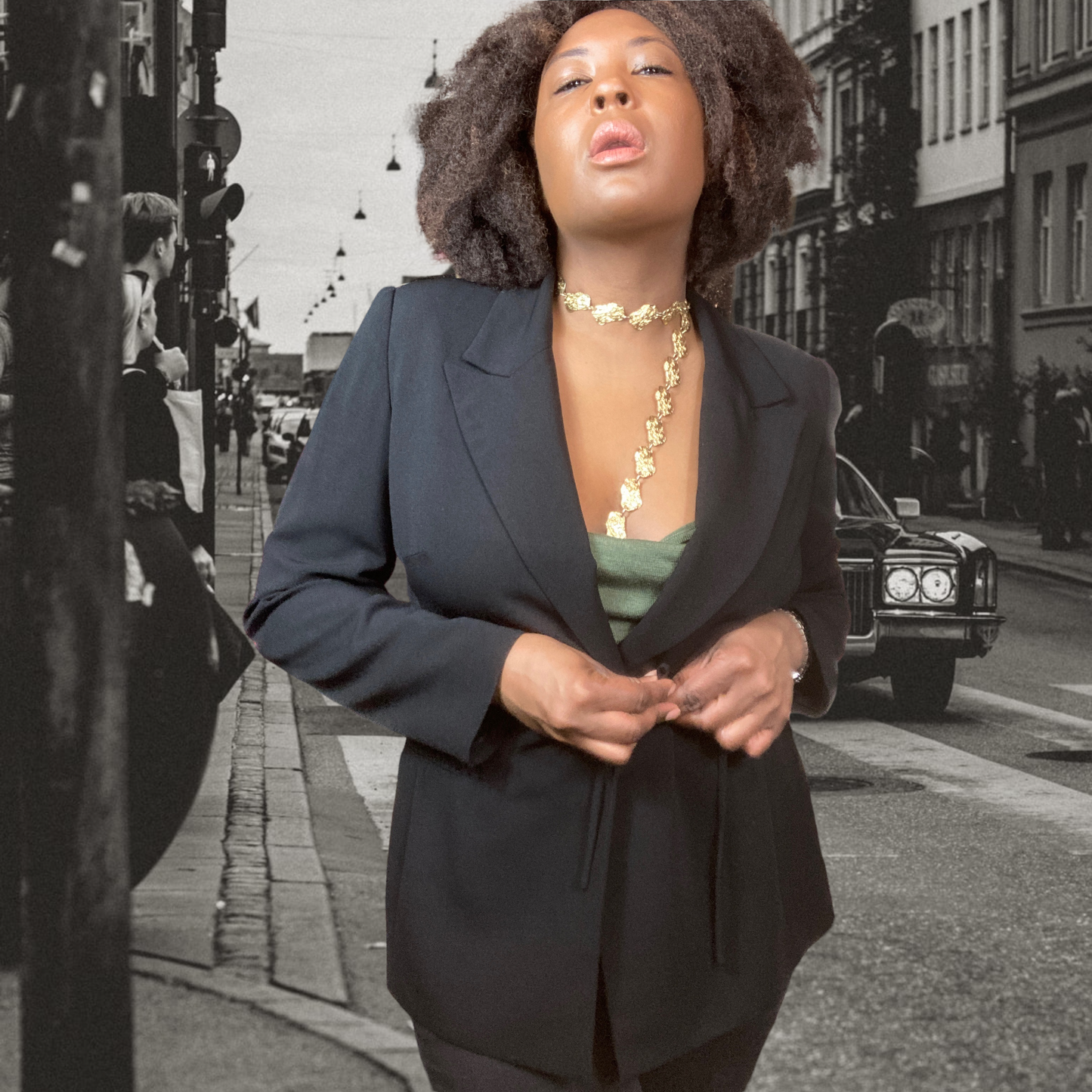 Vintage Bill Blass Cashmere Cowl Neck Camisole sz. M