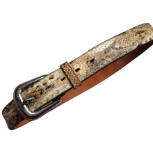 Load image into Gallery viewer, Wehmeiers New Orleans Geniune Snake Skin Belts Size M
