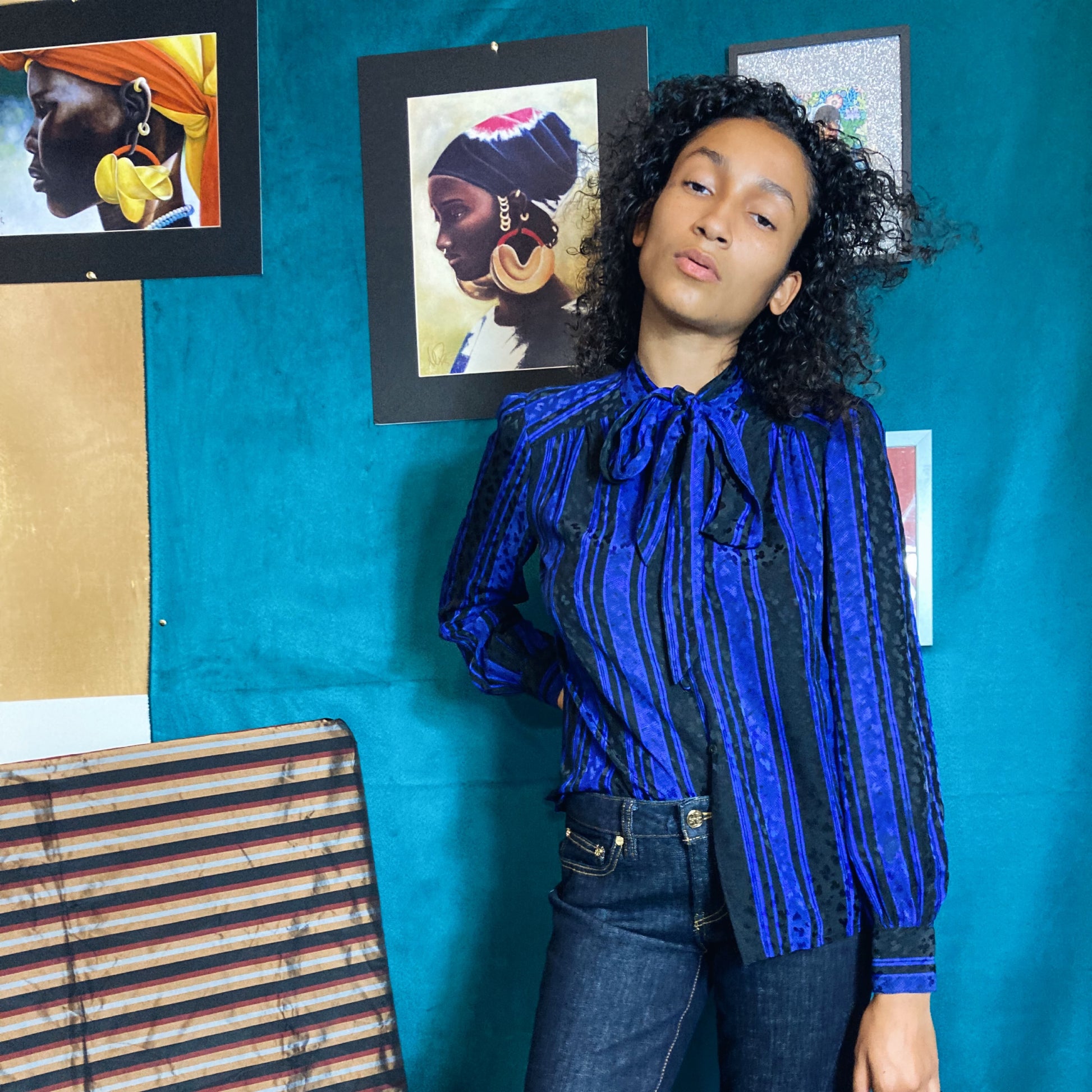 Vintage_Blouses_Secretary_Blouse_Adolfo_Silk _Tops