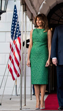 Load image into Gallery viewer, Brandon Maxwell_ Dresses_Preowned_Designer_Dresses_Green Leopard Print Sheath Dress_Melania Trump
